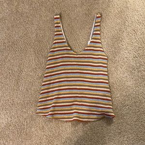 Woven, knotted back tank top